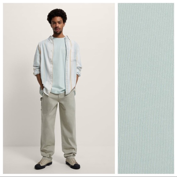 Zara Light Blue Short Sleeve Tee - Picture 2 of 8